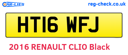 HT16WFJ are the vehicle registration plates.