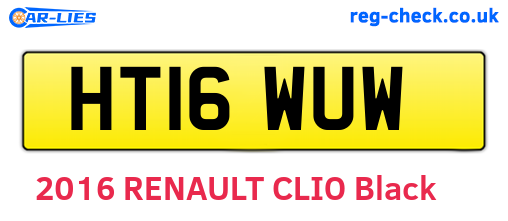 HT16WUW are the vehicle registration plates.