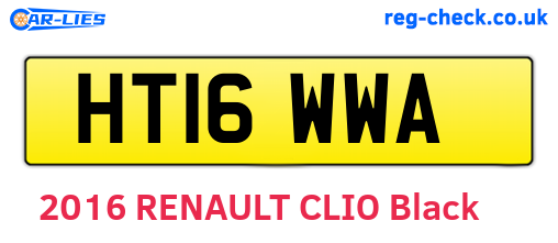 HT16WWA are the vehicle registration plates.