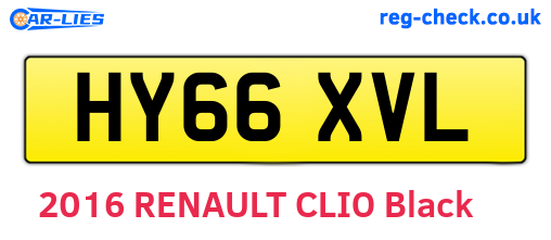 HY66XVL are the vehicle registration plates.