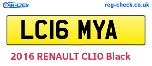 LC16MYA are the vehicle registration plates.