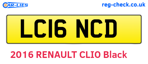 LC16NCD are the vehicle registration plates.
