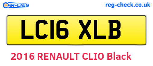 LC16XLB are the vehicle registration plates.