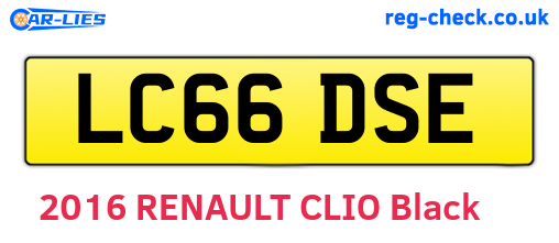 LC66DSE are the vehicle registration plates.
