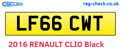 LF66CWT are the vehicle registration plates.