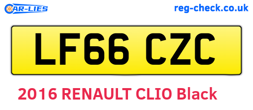LF66CZC are the vehicle registration plates.