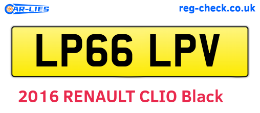 LP66LPV are the vehicle registration plates.