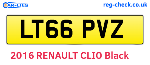 LT66PVZ are the vehicle registration plates.