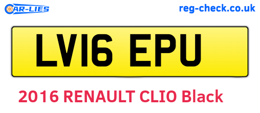 LV16EPU are the vehicle registration plates.