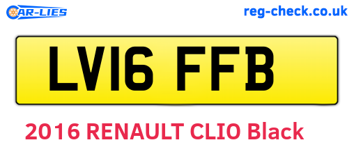LV16FFB are the vehicle registration plates.