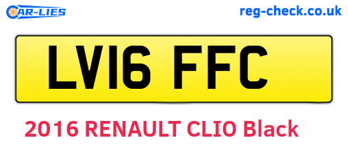 LV16FFC are the vehicle registration plates.
