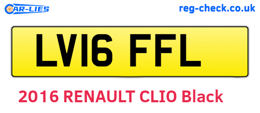 LV16FFL are the vehicle registration plates.