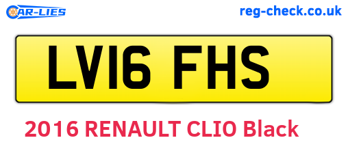 LV16FHS are the vehicle registration plates.