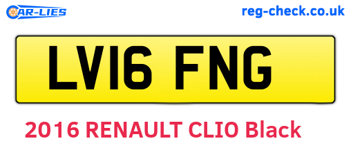 LV16FNG are the vehicle registration plates.