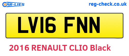 LV16FNN are the vehicle registration plates.