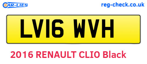 LV16WVH are the vehicle registration plates.