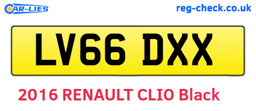 LV66DXX are the vehicle registration plates.