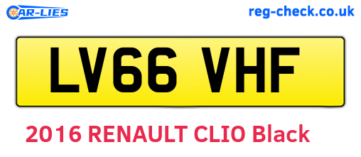 LV66VHF are the vehicle registration plates.
