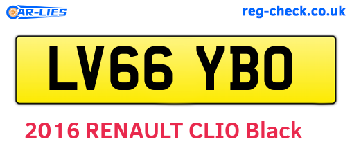 LV66YBO are the vehicle registration plates.