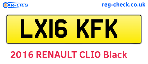 LX16KFK are the vehicle registration plates.