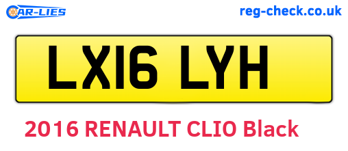 LX16LYH are the vehicle registration plates.