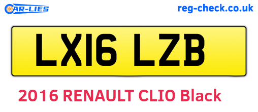 LX16LZB are the vehicle registration plates.