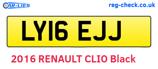 LY16EJJ are the vehicle registration plates.