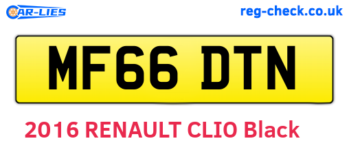 MF66DTN are the vehicle registration plates.