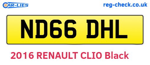 ND66DHL are the vehicle registration plates.