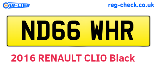 ND66WHR are the vehicle registration plates.
