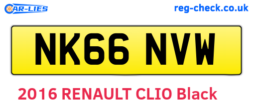 NK66NVW are the vehicle registration plates.