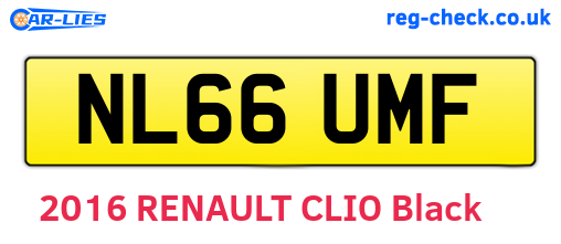 NL66UMF are the vehicle registration plates.