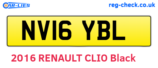 NV16YBL are the vehicle registration plates.