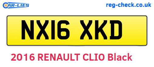 NX16XKD are the vehicle registration plates.