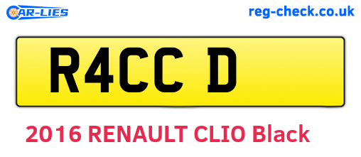 R4CCD are the vehicle registration plates.