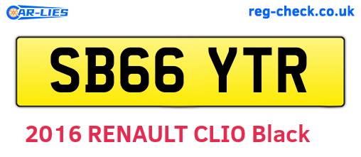 SB66YTR are the vehicle registration plates.