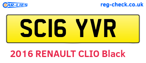 SC16YVR are the vehicle registration plates.