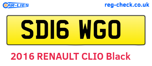 SD16WGO are the vehicle registration plates.