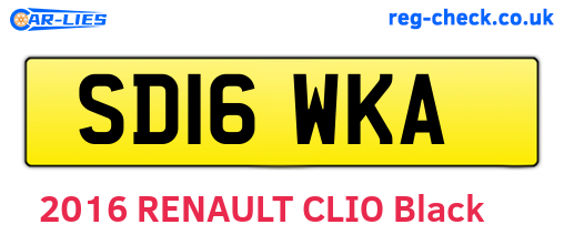 SD16WKA are the vehicle registration plates.