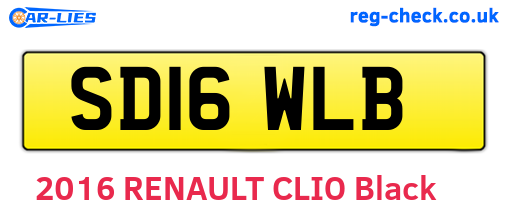 SD16WLB are the vehicle registration plates.