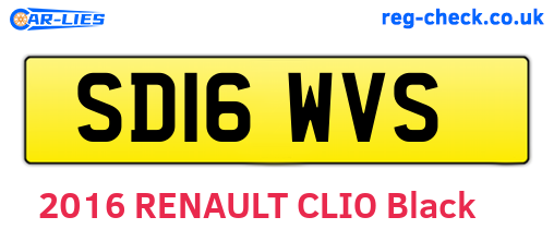 SD16WVS are the vehicle registration plates.