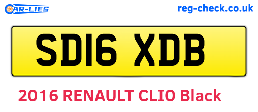 SD16XDB are the vehicle registration plates.