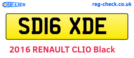 SD16XDE are the vehicle registration plates.