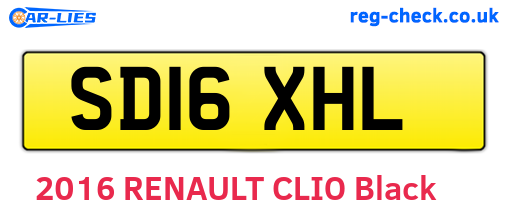 SD16XHL are the vehicle registration plates.