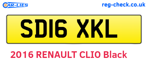 SD16XKL are the vehicle registration plates.