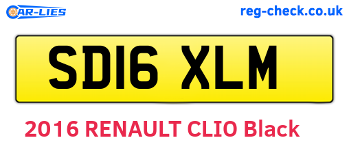 SD16XLM are the vehicle registration plates.