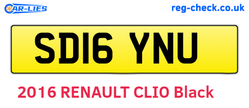 SD16YNU are the vehicle registration plates.