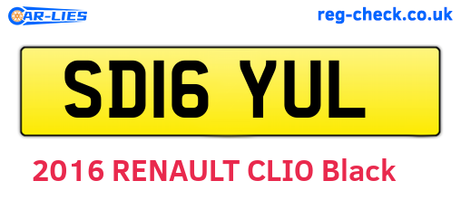 SD16YUL are the vehicle registration plates.