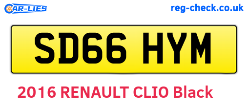 SD66HYM are the vehicle registration plates.