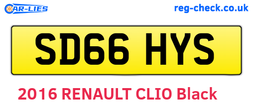 SD66HYS are the vehicle registration plates.